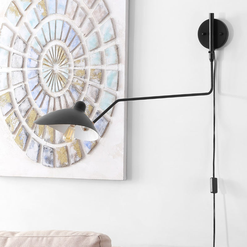Frank 35" Iron Retro Swing LED Wall Sconce - JONATHAN Y