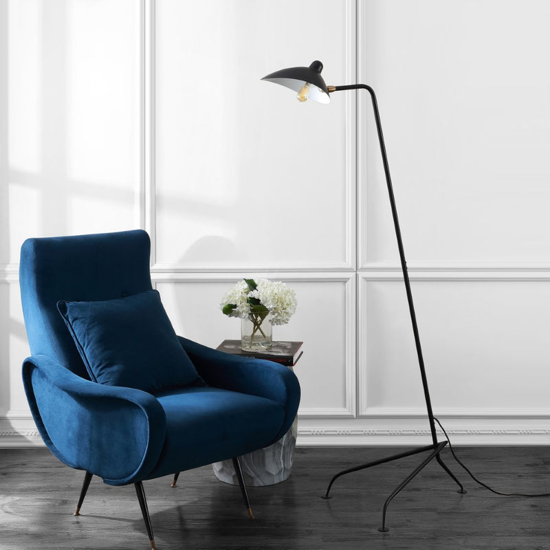 Frank 62" Iron Retro Minimalist LED Floor Lamp - JONATHAN Y