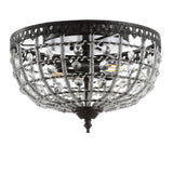 Anita 12.25" Low Ceiling Metal/Acrylic LED Flush Mount - JONATHAN Y