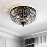 Anita 12.25" Low Ceiling Metal/Acrylic LED Flush Mount - JONATHAN Y
