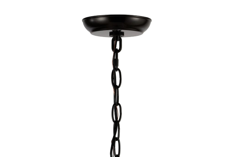 Stellaa 12" Moravian Star Metal/Clear Glass LED Pendant - JONATHAN Y