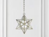 Stellaa 12" Moravian Star Metal/Clear Glass LED Pendant