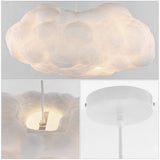 Zephyr 23"  Modern Contemporary Silk LED Cloud Pendant - JONATHAN Y