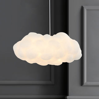 Zephyr 23"  Modern Contemporary Silk LED Cloud Pendant - JONATHAN Y