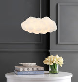 Zephyr 23"  Modern Contemporary Silk LED Cloud Pendant - JONATHAN Y