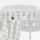 Allison 15" Wood Beaded/Metal LED Flush Mount