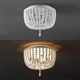 Allison 15" Wood Beaded/Metal LED Flush Mount