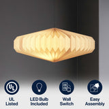 Nolan 21.25" Modern Vintage Honeycomb Shade LED Pendant Light