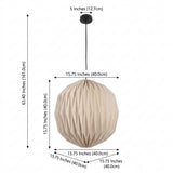 Vaughn 15.75" Modern Vintage Orb Honeycomb Shade LED Pendant Light Natural – DIM