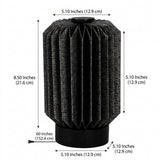 Banks 8.5" Modern Minimalist Paper Pleated Column Accent LED Table Lamp Black – DIM