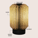 Banks 8.5" Modern Minimalist Paper Pleated Column Accent LED Table Lamp