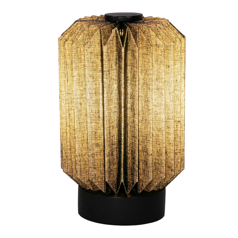 Banks 8.5" Modern Minimalist Paper Pleated Column Accent LED Table Lamp