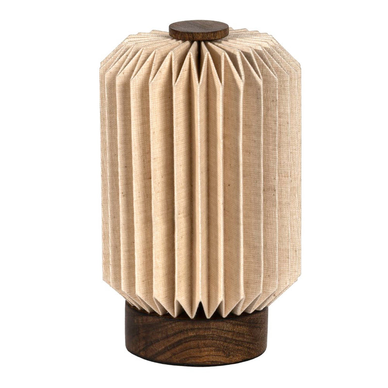 Banks 8.5" Modern Minimalist Paper Pleated Column Accent LED Table Lamp