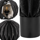 Quincy 11" Modern Minimalist Paper Pleated Orb Accent LED Table Lamp