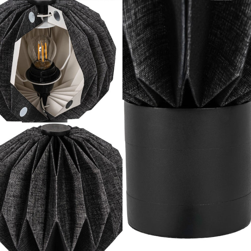 Quincy 11" Modern Minimalist Paper Pleated Orb Accent LED Table Lamp