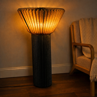 Archer 37" Modern Minimalist Pleated Shade Floor Lamp