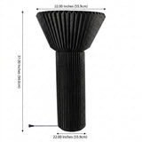 Archer 37" Modern Minimalist Pleated Shade Floor Lamp Black – DIM
