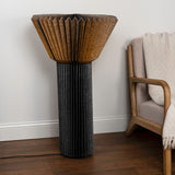 Archer 37" Modern Minimalist Pleated Shade Floor Lamp