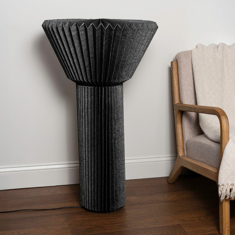 Archer 37" Modern Minimalist Pleated Shade Floor Lamp