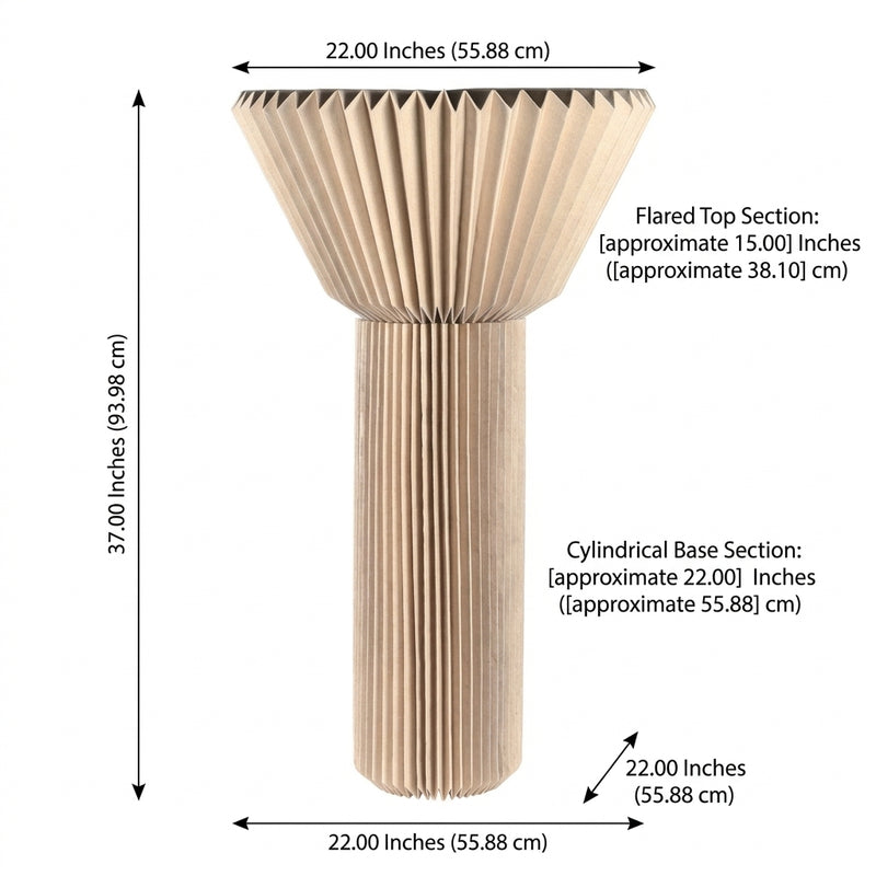 Archer 37" Modern Minimalist Pleated Shade Floor Lamp Natural – DIM