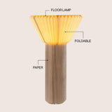 Archer 37" Modern Minimalist Pleated Shade Floor Lamp