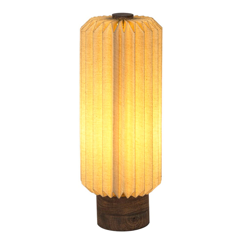 Banks 15.75" Modern Minimalist Paper Pleated Column Accent LED Table Lamp