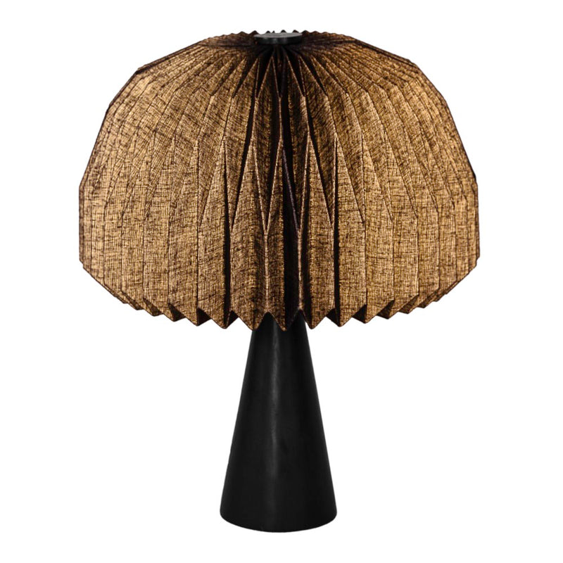 Sylvie 16" Modern Minimalist Paper Pleated Shade Mushroom Accent LED Table Lamp