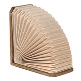 Darla Modern Art Deco Paper Half Pleated Fan LED Table Lamp