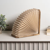 Darla Modern Art Deco Paper Half Pleated Fan LED Table Lamp