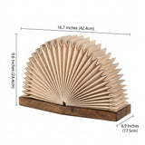 Darla Modern Art Deco Paper Half Pleated Fan LED Table Lamp Natural / 9.6'' – DIM