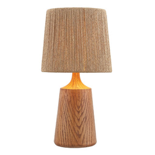 Highland 22.25" Classic Cottage Tapered Resin/Metal LED Table Lamp with Paper Rope Shade