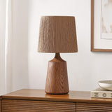 Highland 22.25" Classic Cottage Tapered Resin/Metal LED Table Lamp with Paper Rope Shade