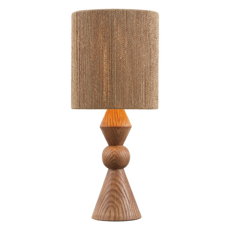 Orbic Taper 23.5" Rustic Cottage Resin/Metal LED Table Lamp with Paper Rope Shade