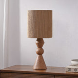 Orbic Taper 23.5" Rustic Cottage Resin/Metal LED Table Lamp with Paper Rope Shade