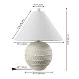 Archer 21" Coastal Cottage Textured Resin/Metal Ridged LED Table Lamp