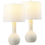 Katee 24.75" Modern Scandinavian Textured Resin/Metal Gourd LED Table Lamp