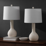 Katee 24.75" Modern Scandinavian Textured Resin/Metal Gourd LED Table Lamp