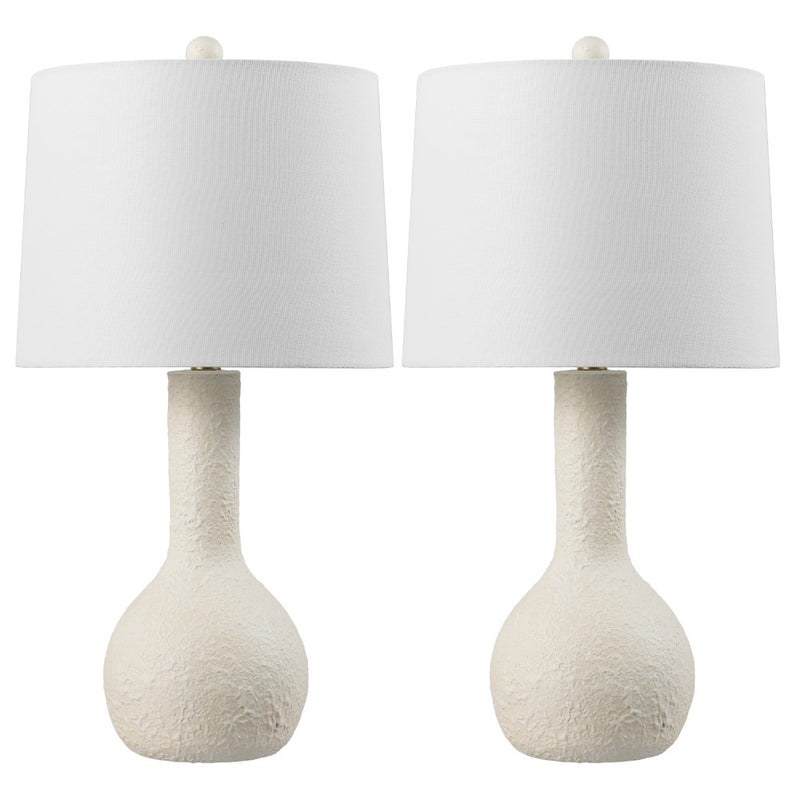 Katee 24.75" Modern Scandinavian Textured Resin/Metal Gourd LED Table Lamp