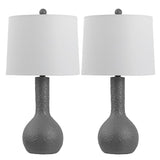 Katee 24.75" Modern Scandinavian Textured Resin/Metal Gourd LED Table Lamp