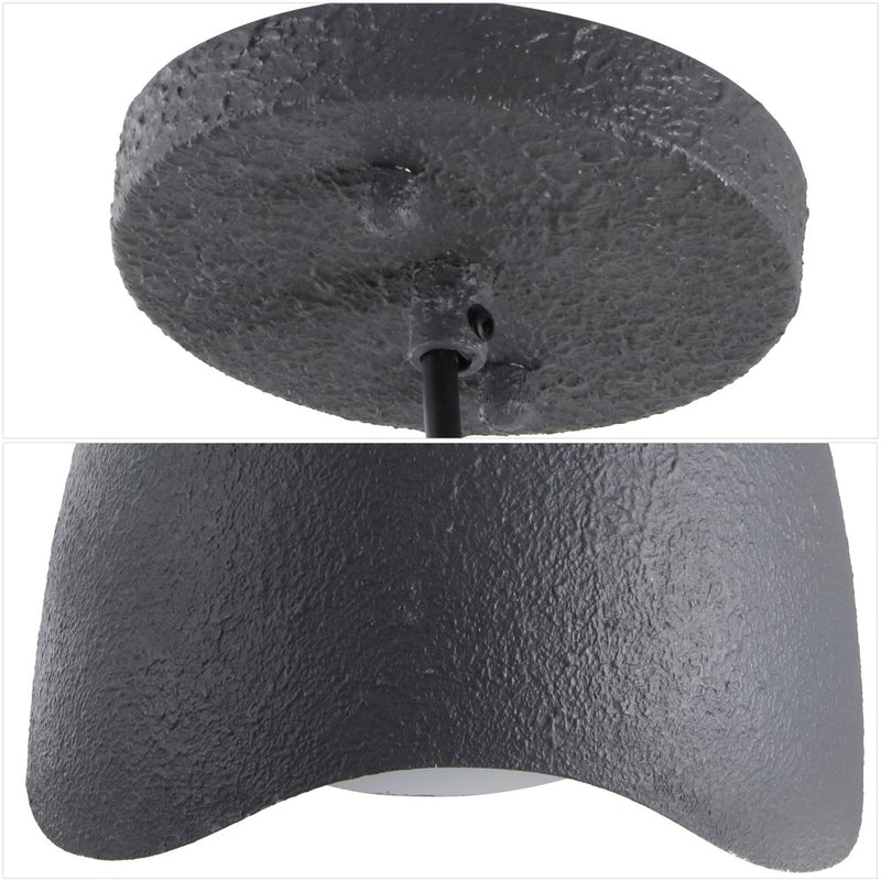 Luella 11.75" 1-Light Bohemian Coastal Adjustable Plaster-Look Organic Scalloped Dome Metal LED Pendant