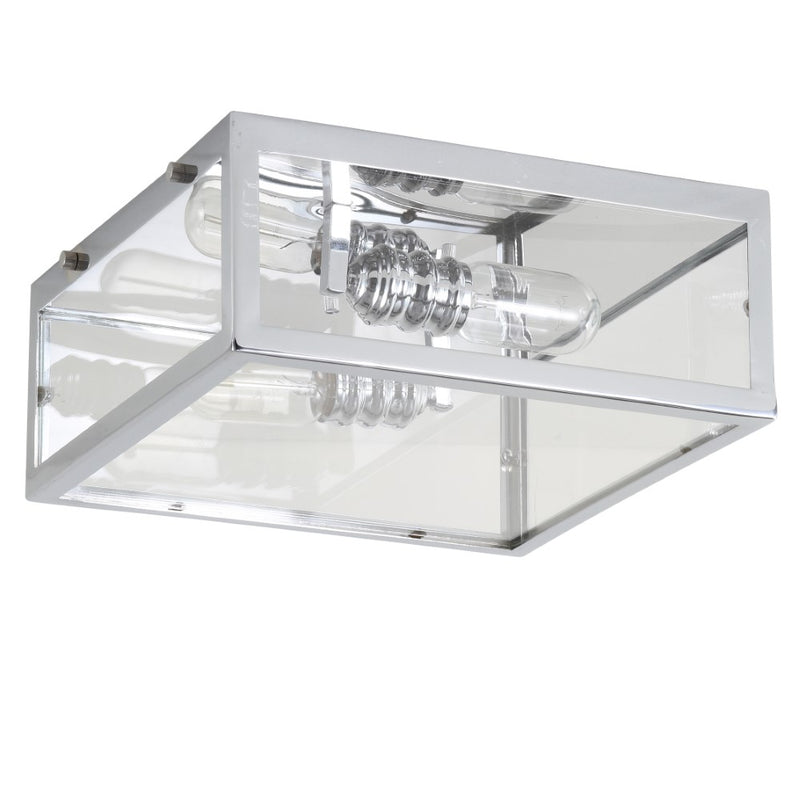 Grayson 12" Metal/Glass LED Flush Mount - JONATHAN Y