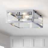 Grayson 12" Metal/Glass LED Flush Mount - JONATHAN Y
