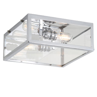 Grayson 12" Metal/Glass LED Flush Mount - JONATHAN Y