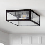 Grayson 12" Metal/Glass LED Flush Mount - JONATHAN Y
