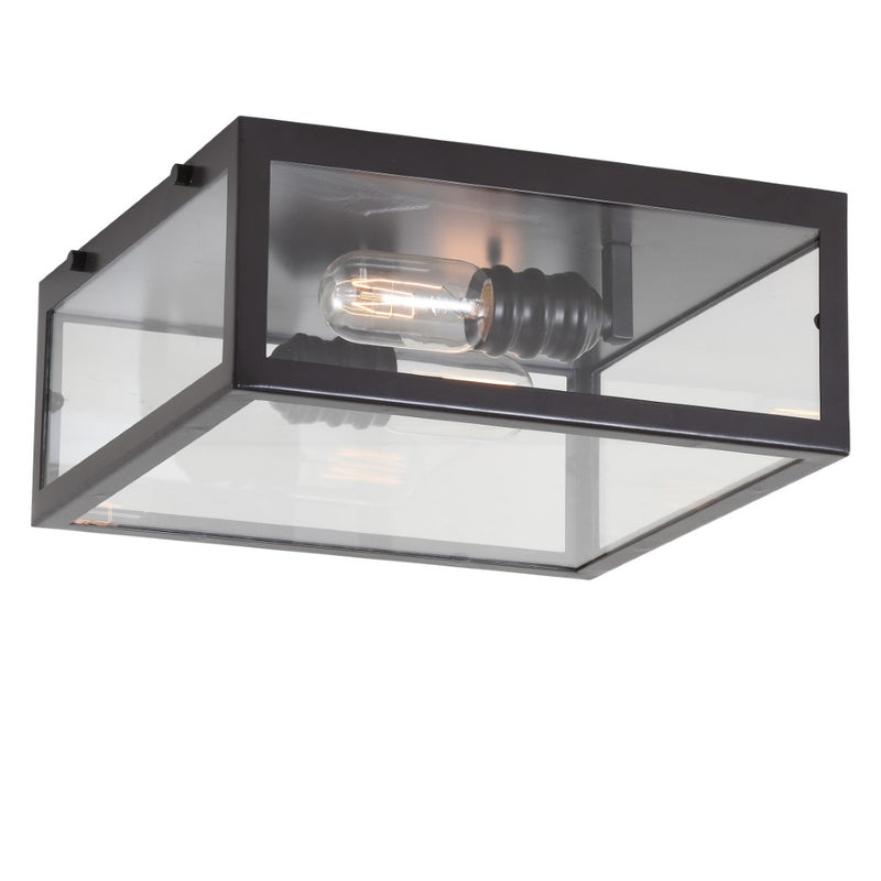 Grayson 12" Metal/Glass LED Flush Mount - JONATHAN Y