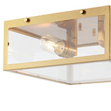 Grayson 12" Metal/Glass LED Flush Mount - JONATHAN Y