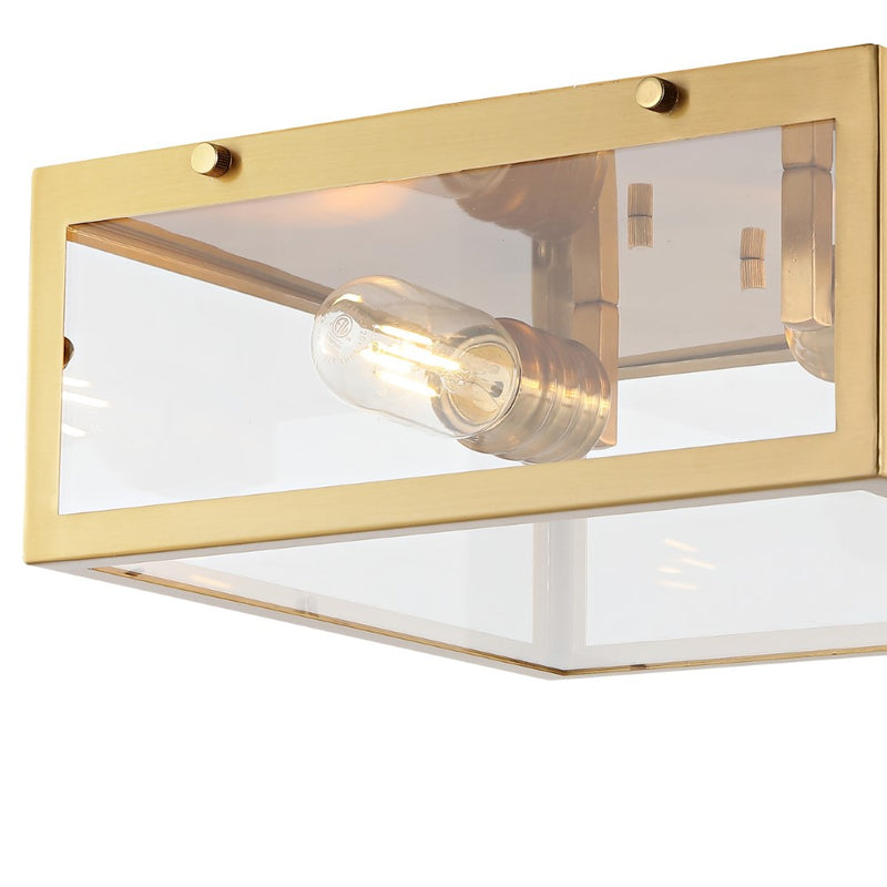 Grayson 12" Metal/Glass LED Flush Mount - JONATHAN Y