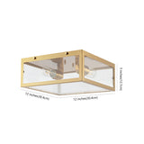 Grayson 12" Metal/Glass LED Flush Mount - JONATHAN Y