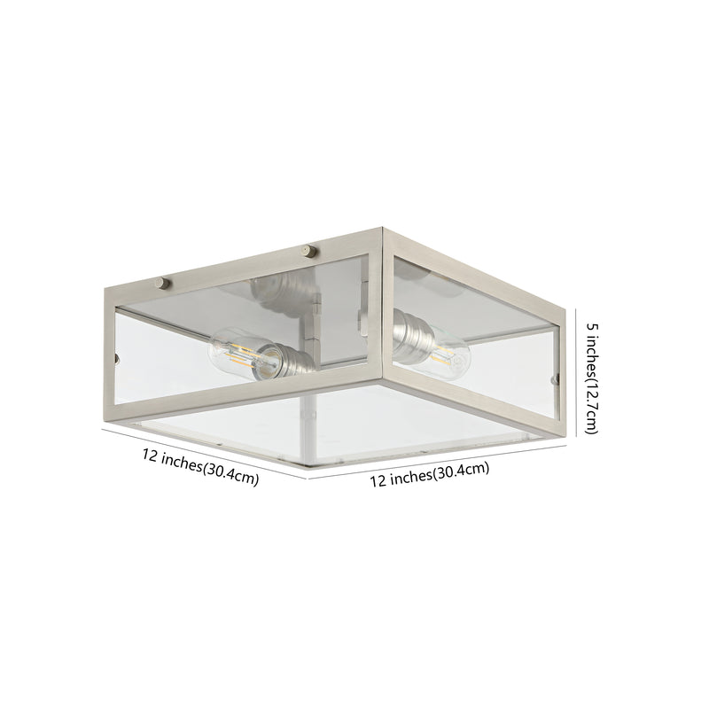 Grayson 12" Metal/Glass LED Flush Mount