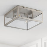 Grayson 12" Metal/Glass LED Flush Mount - JONATHAN Y